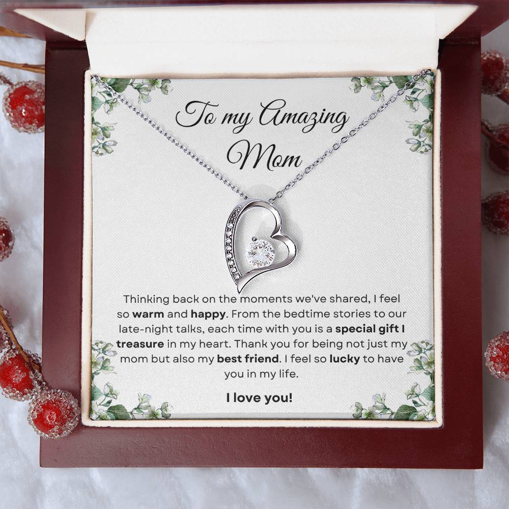 To My Amazing Mom Forever Love Necklace