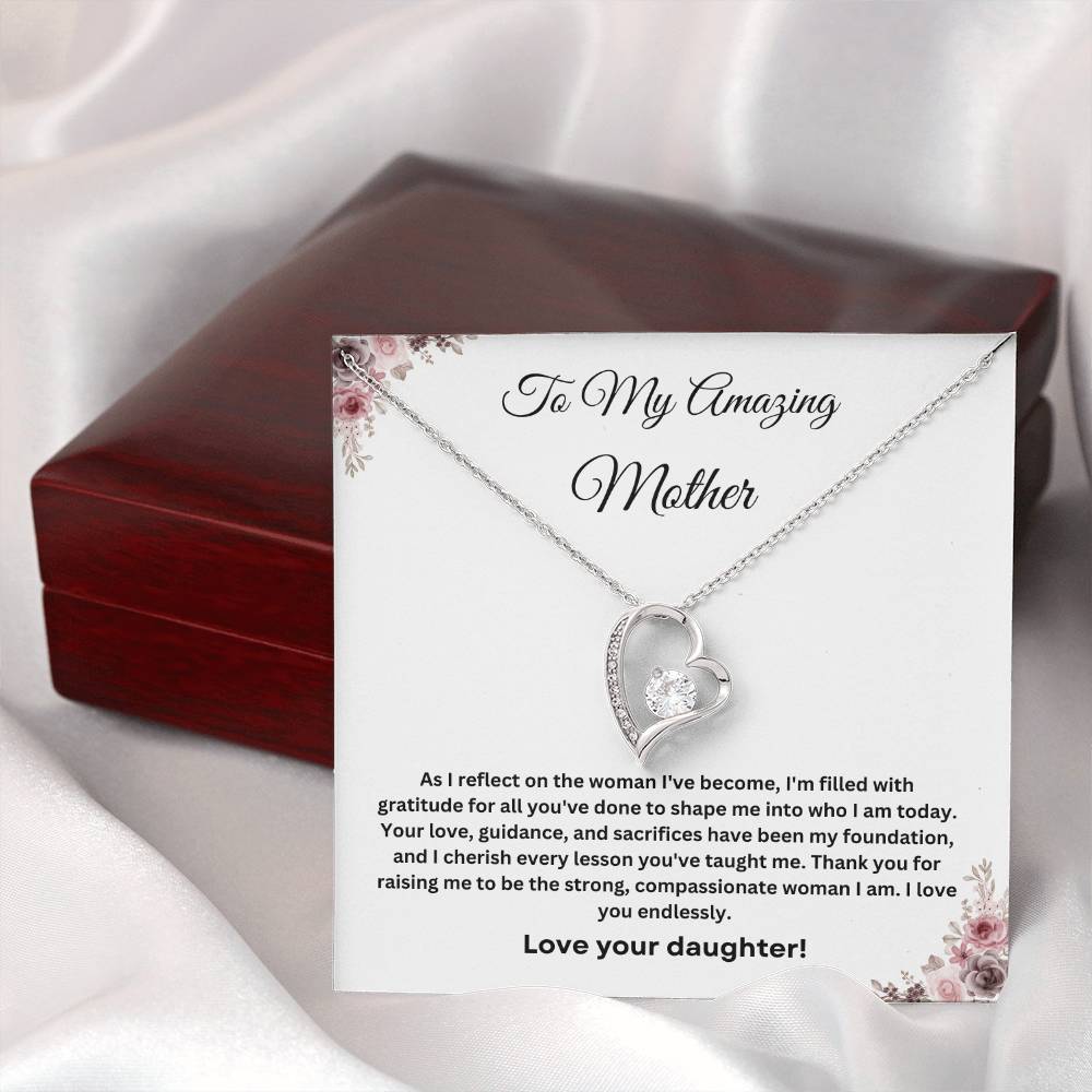 To My Amazing Mother Forever Love Necklace