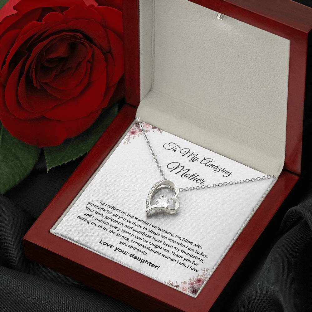 To My Amazing Mother Forever Love Necklace