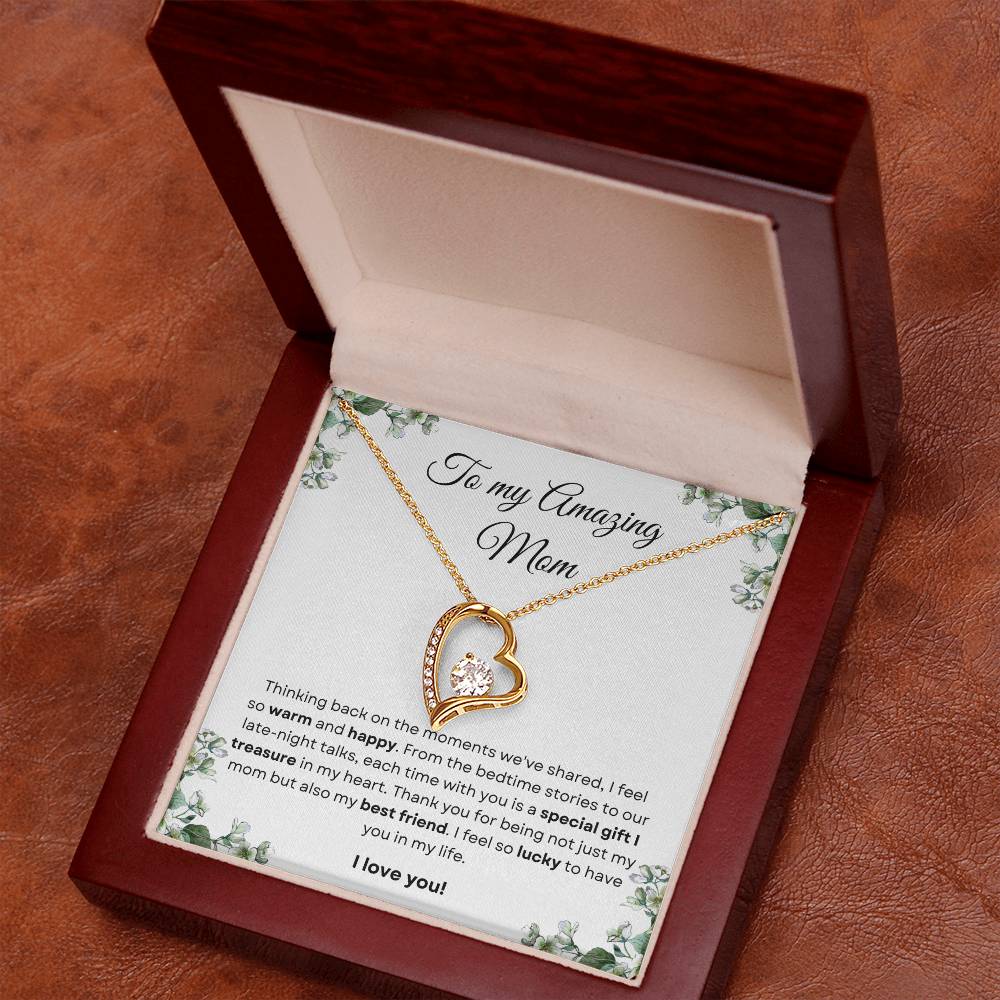 To My Amazing Mom Forever Love Necklace