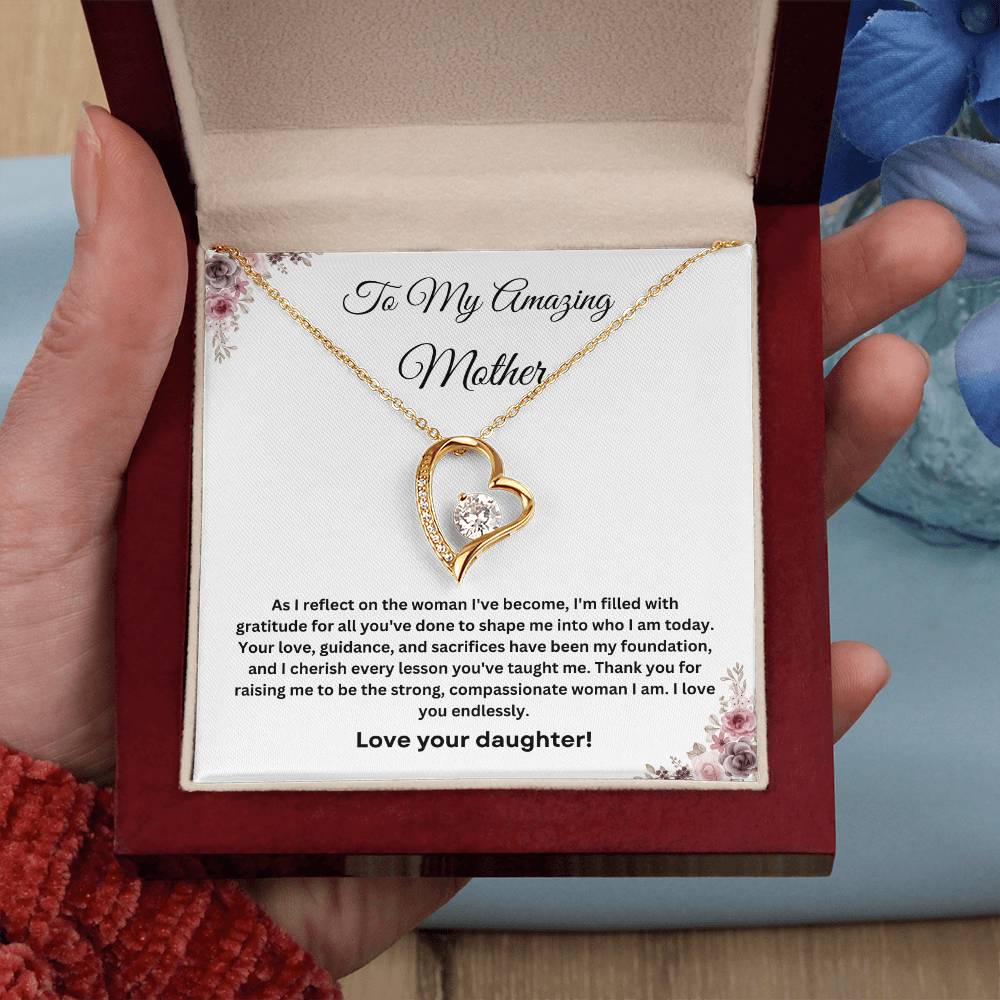 To My Amazing Mother Forever Love Necklace