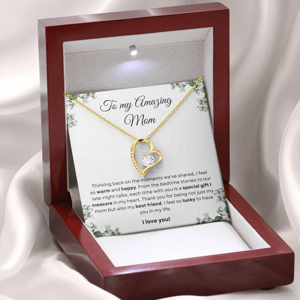 To My Amazing Mom Forever Love Necklace