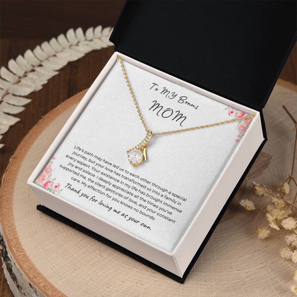 To My Bonus Mom Alluring Beauty Necklace