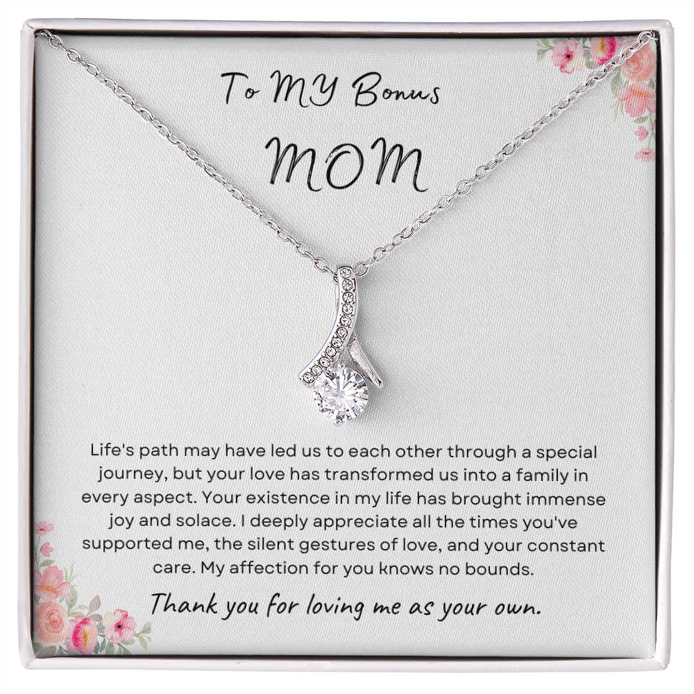 To My Bonus Mom Alluring Beauty Necklace