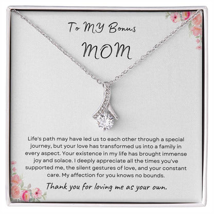 To My Bonus Mom Alluring Beauty Necklace