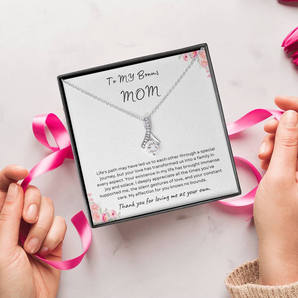 To My Bonus Mom Alluring Beauty Necklace