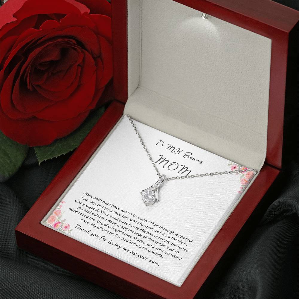 To My Bonus Mom Alluring Beauty Necklace