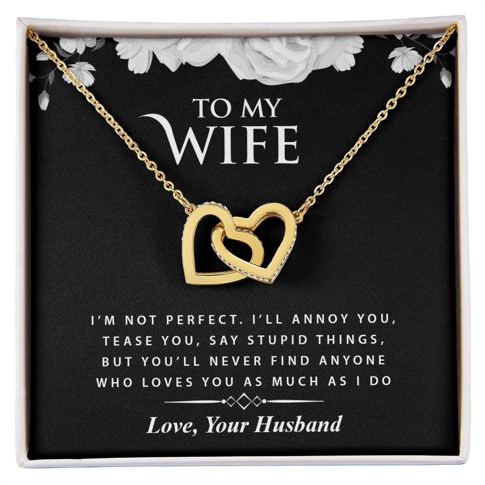 To My Wife | Interlocking Hearts Necklace