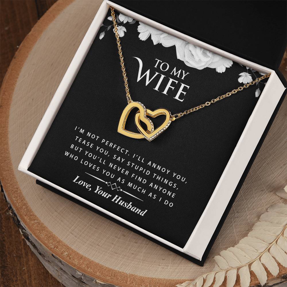 To My Wife | Interlocking Hearts Necklace