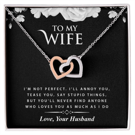 To My Wife | Interlocking Hearts Necklace