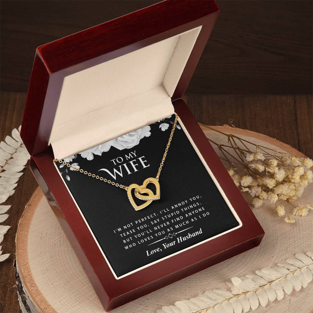 To My Wife | Interlocking Hearts Necklace