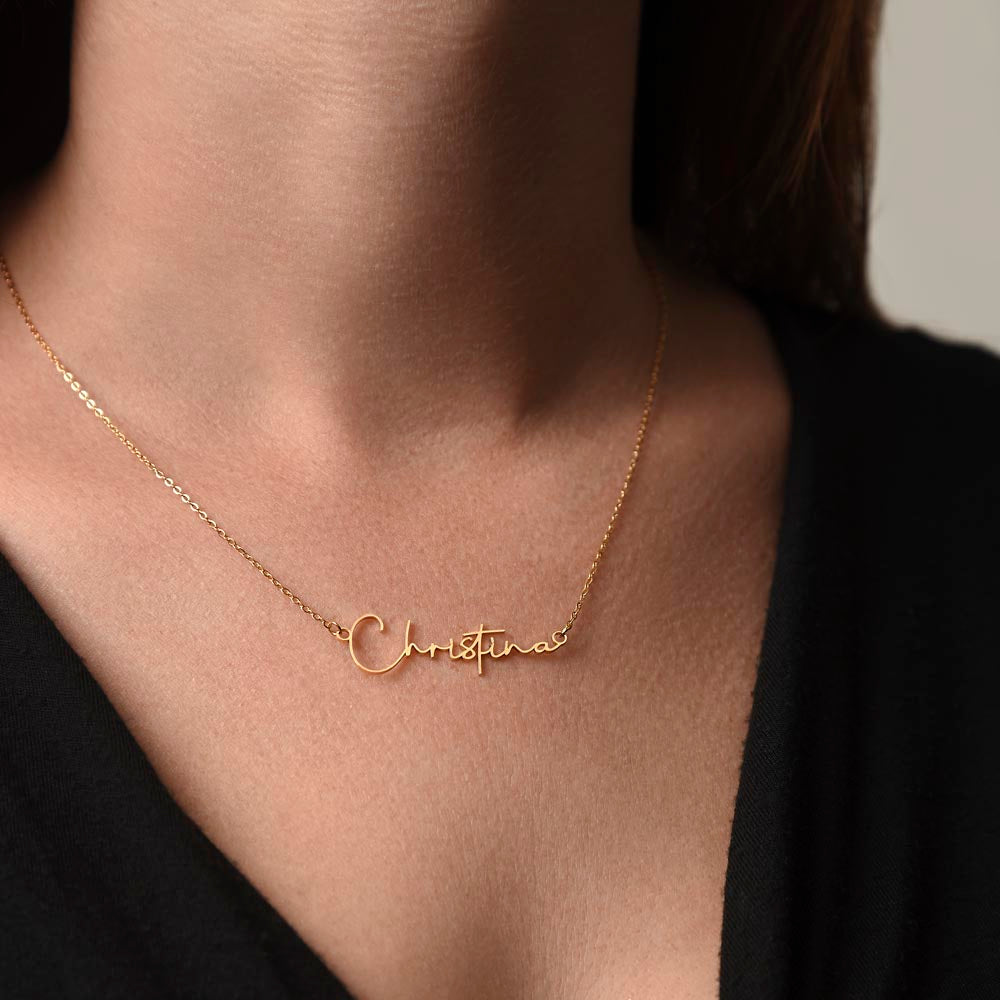 For An Incredible New Mother Signature Name Necklace