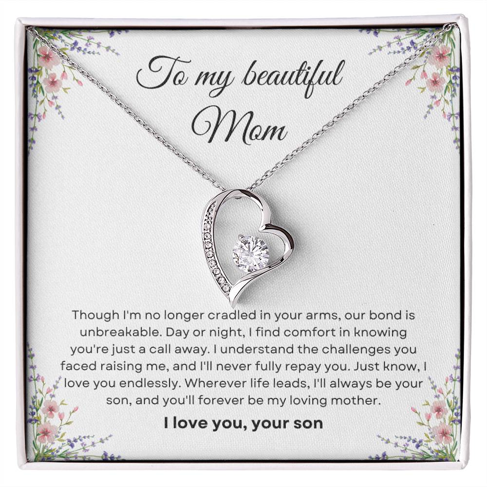 To My Amazing Mom Forever Love Necklace