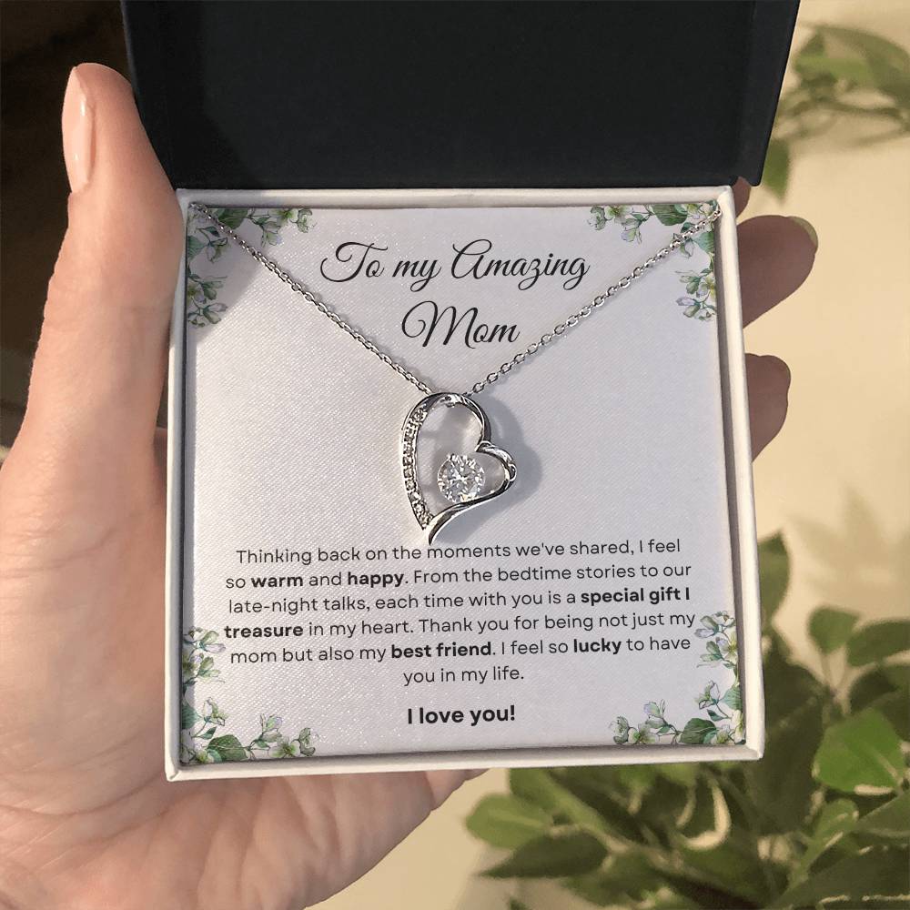 To My Amazing Mom Forever Love Necklace