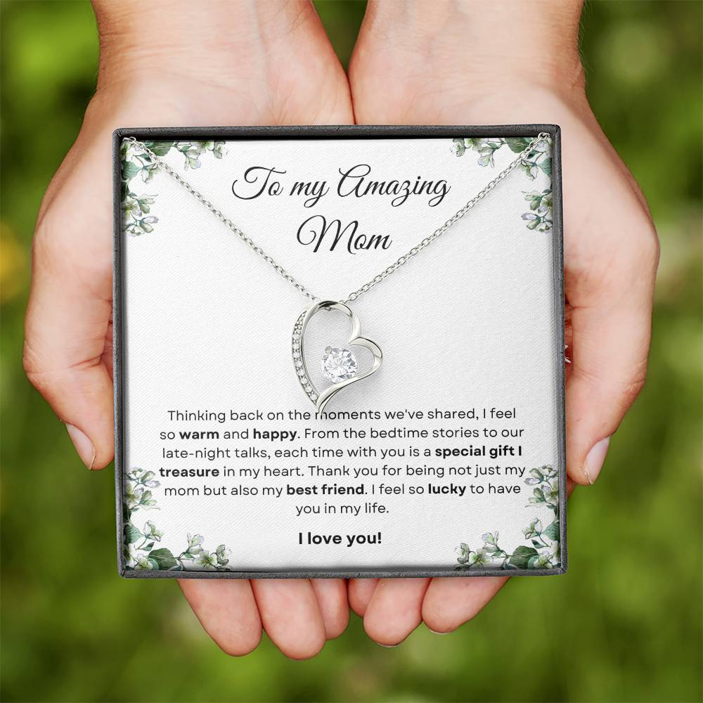 To My Amazing Mom Forever Love Necklace