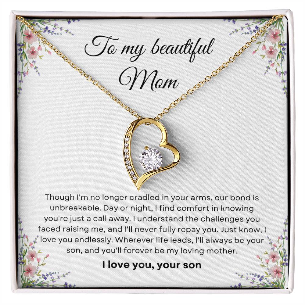 To My Amazing Mom Forever Love Necklace