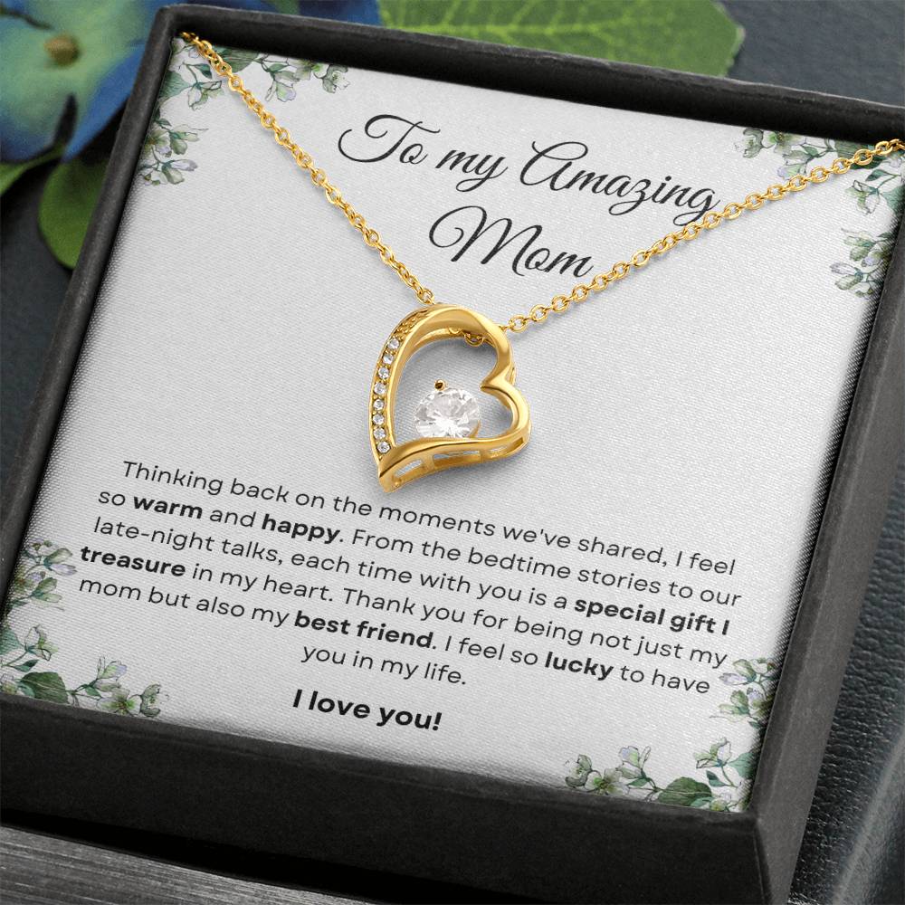 To My Amazing Mom Forever Love Necklace