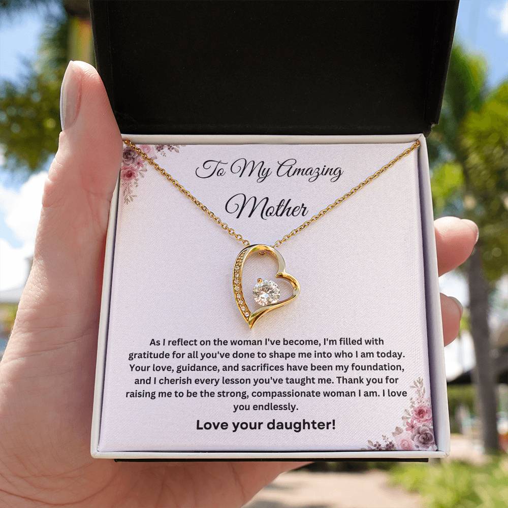 To My Amazing Mother Forever Love Necklace